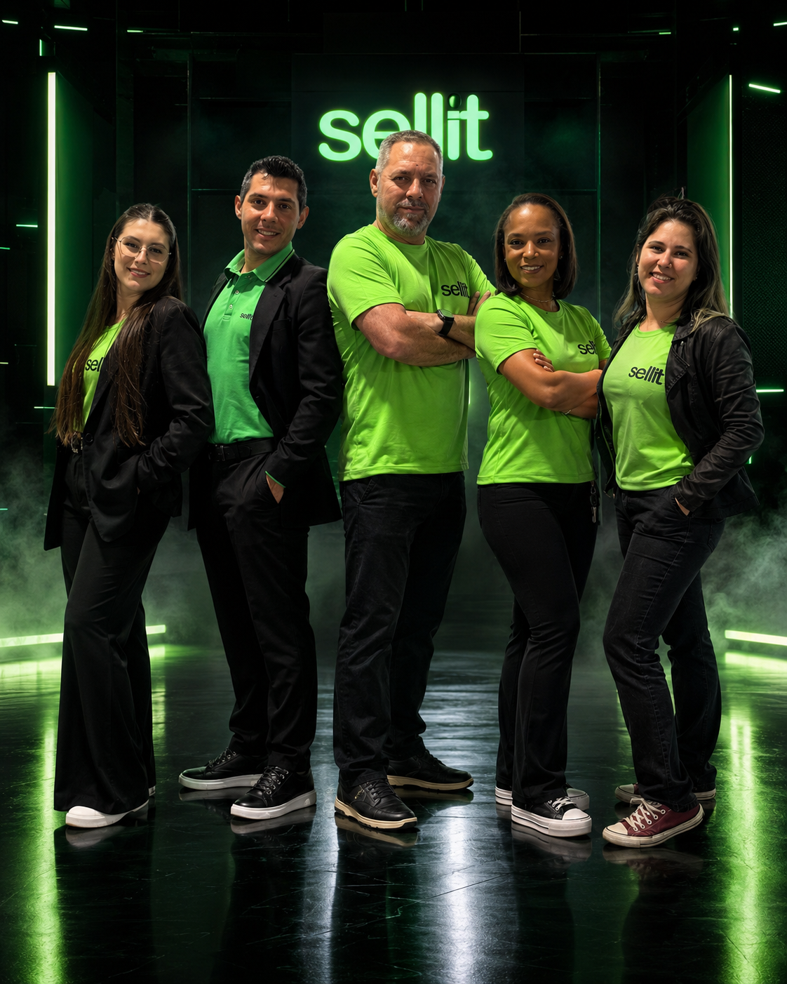 Equipe Sellit que monta sua loja pronta para vender